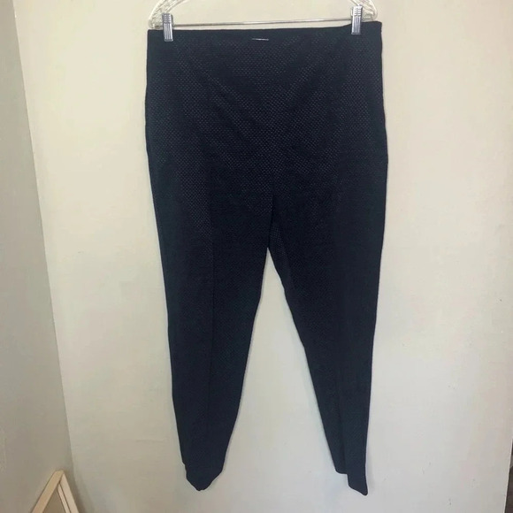 Nanette Lepore Navy Textured Pants Size 10 - Picture 1 of 7